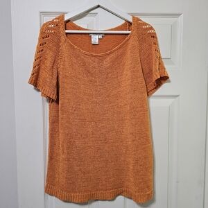 Coldwater Creek Vibrant Orange Knit Top